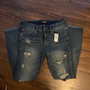 Express Skinny Ankle Cut Stretch Jeans